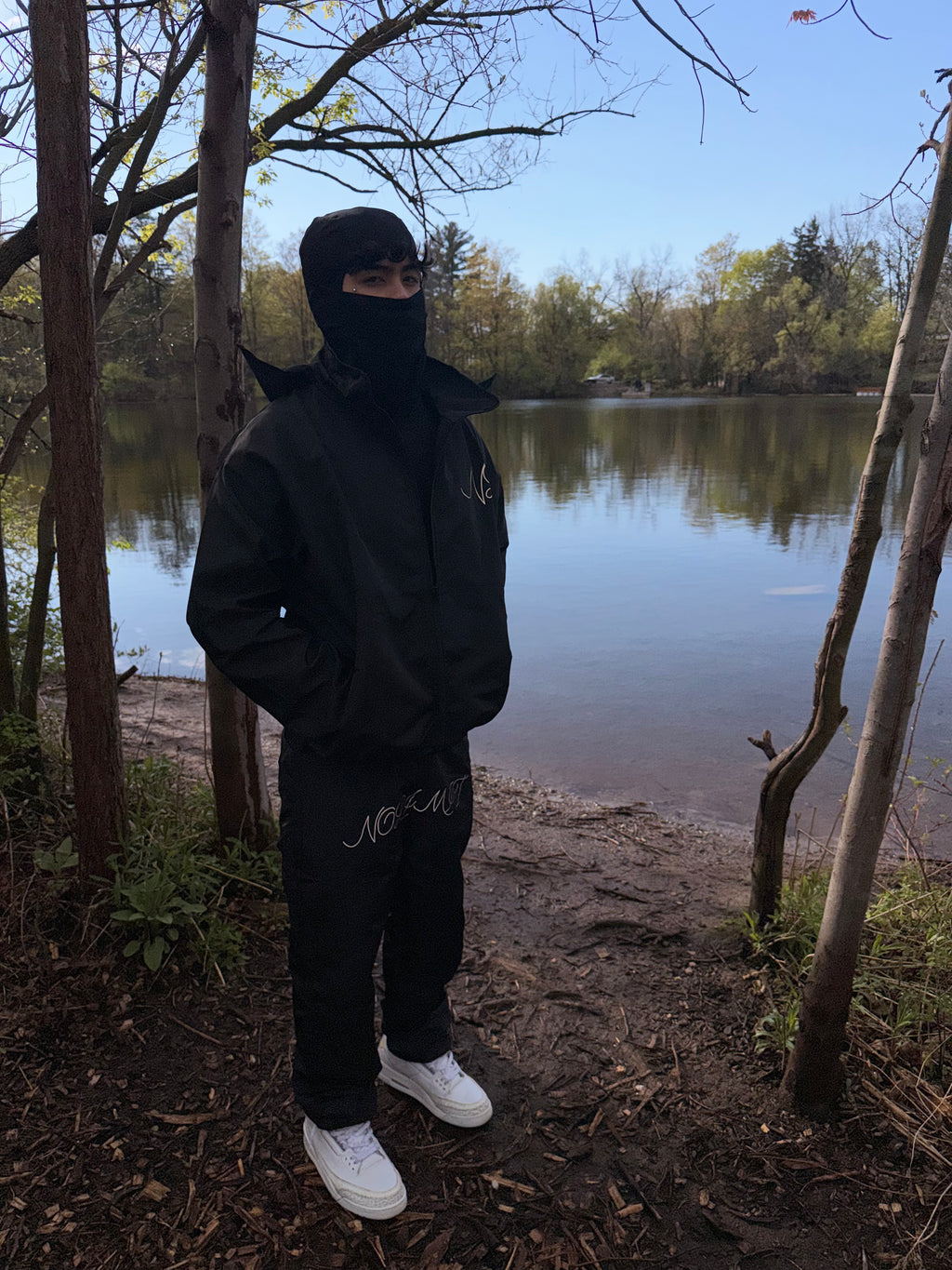 Black Limitless Windbreaker Set (Jacket & Pants)