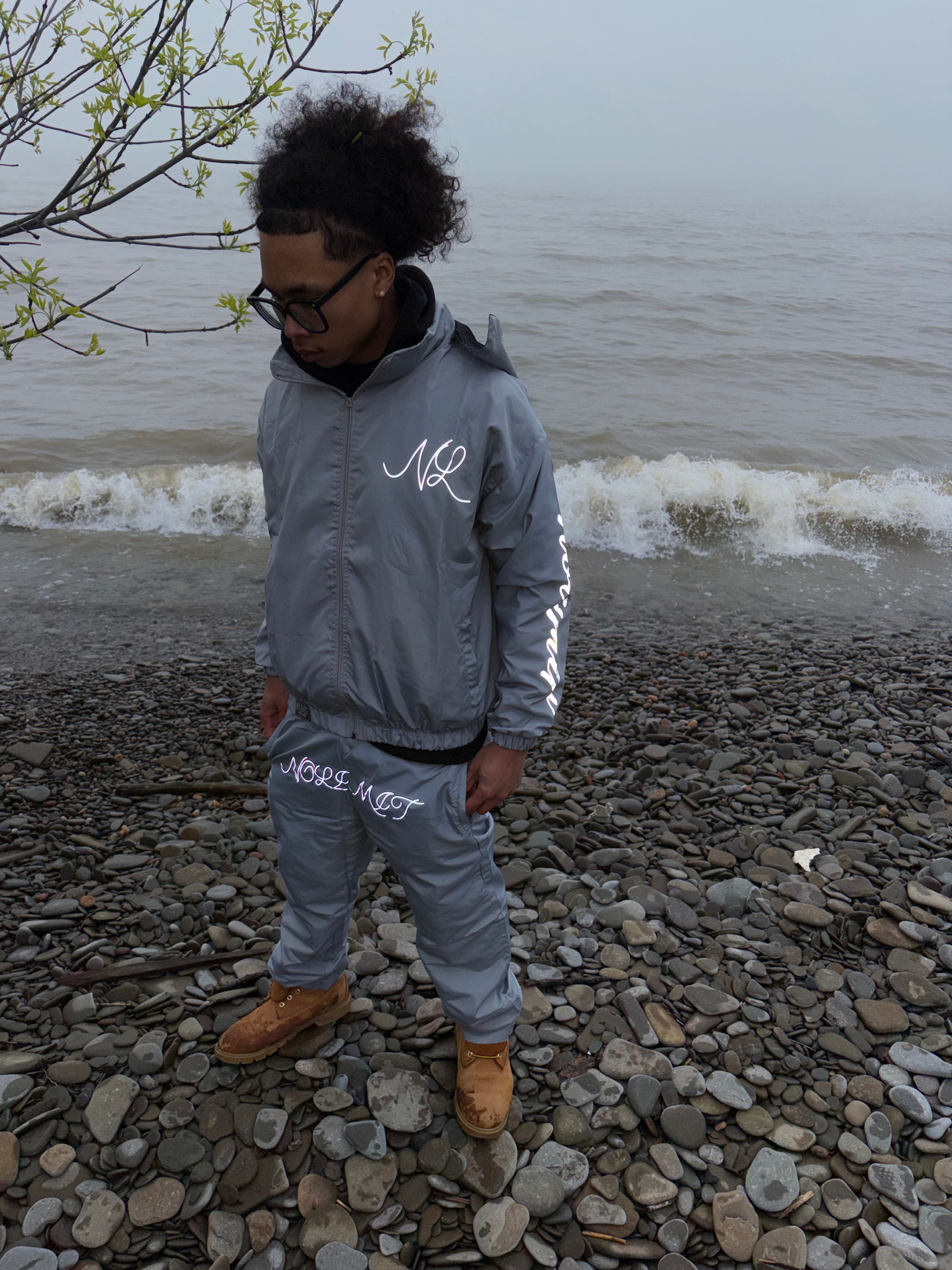 Grey Limitless Windbreaker Set (Jacket & Pants)
