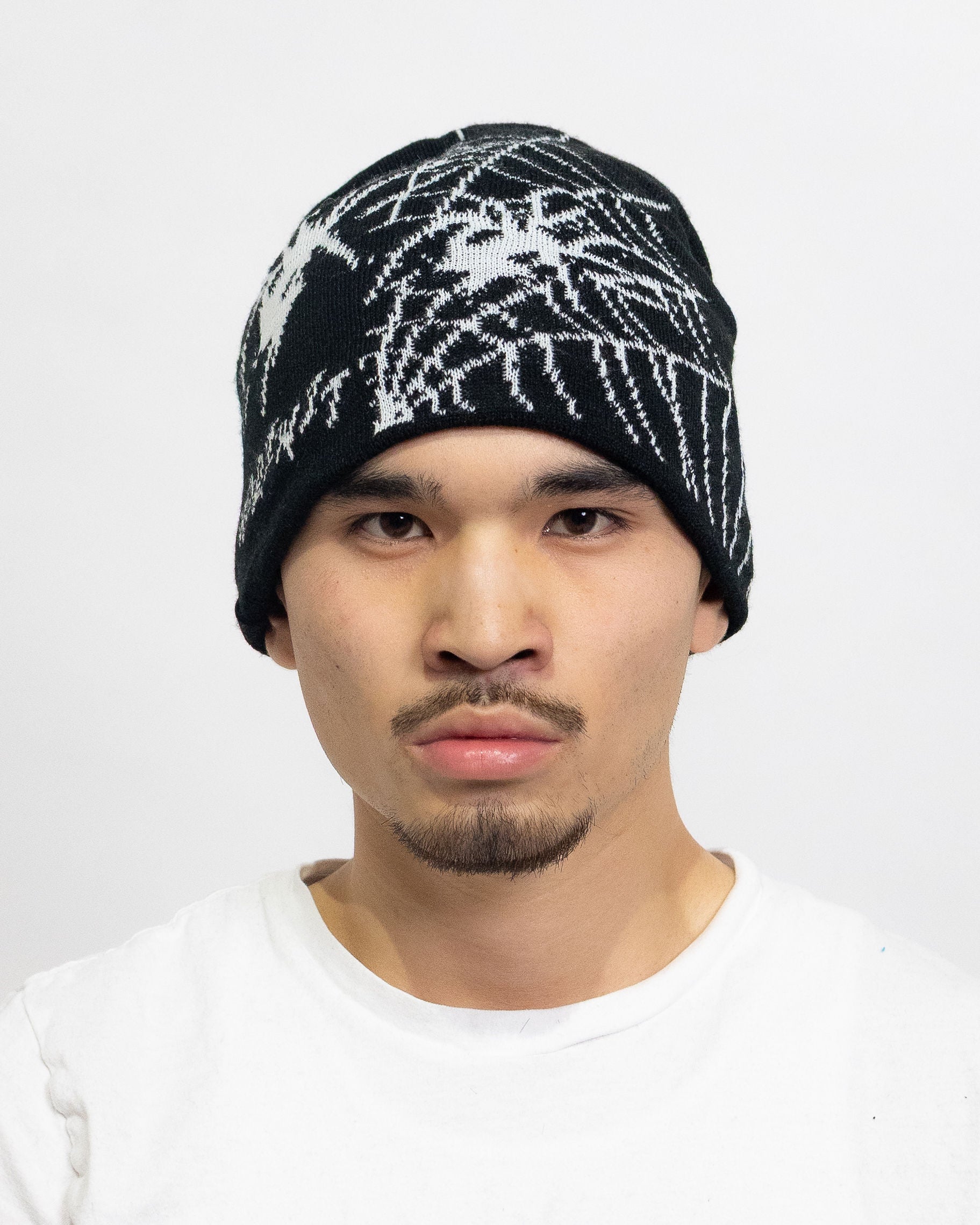 Spider Web Satin-Lined Beanie