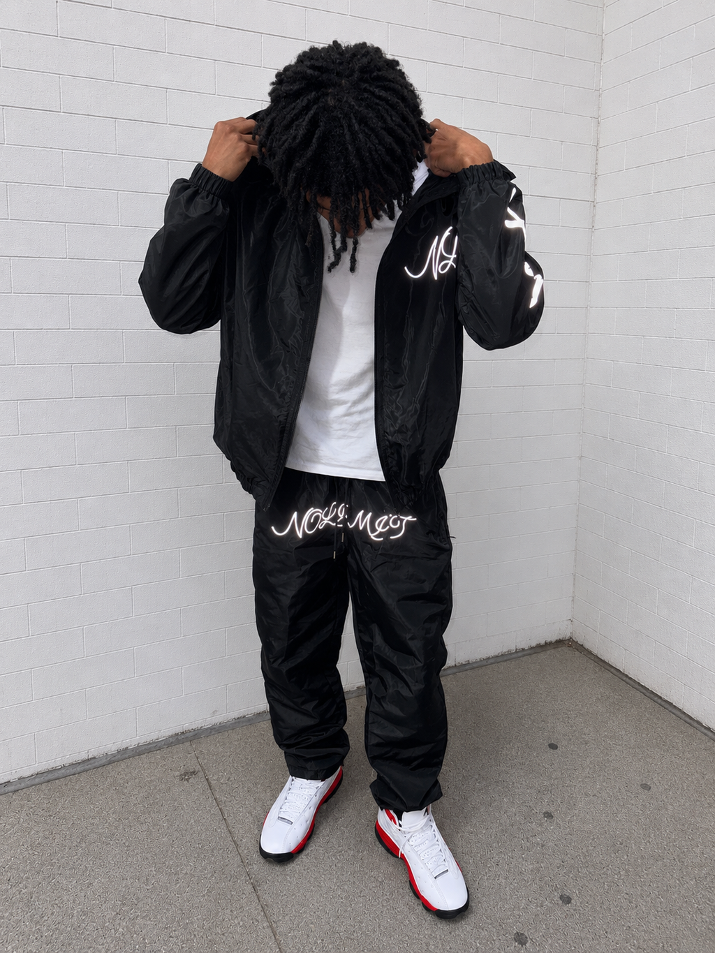 Black Windbreaker Full Set