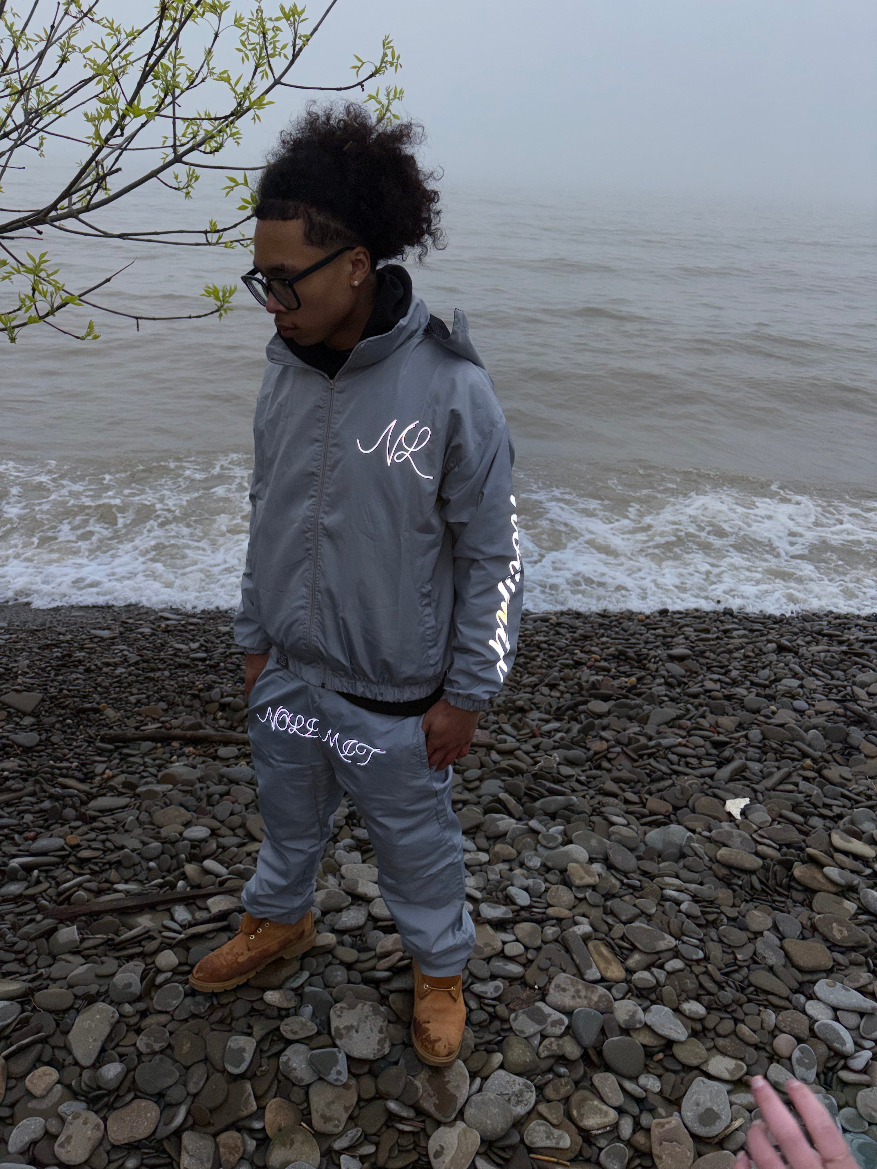 Grey Limitless Windbreaker Set (Jacket & Pants)