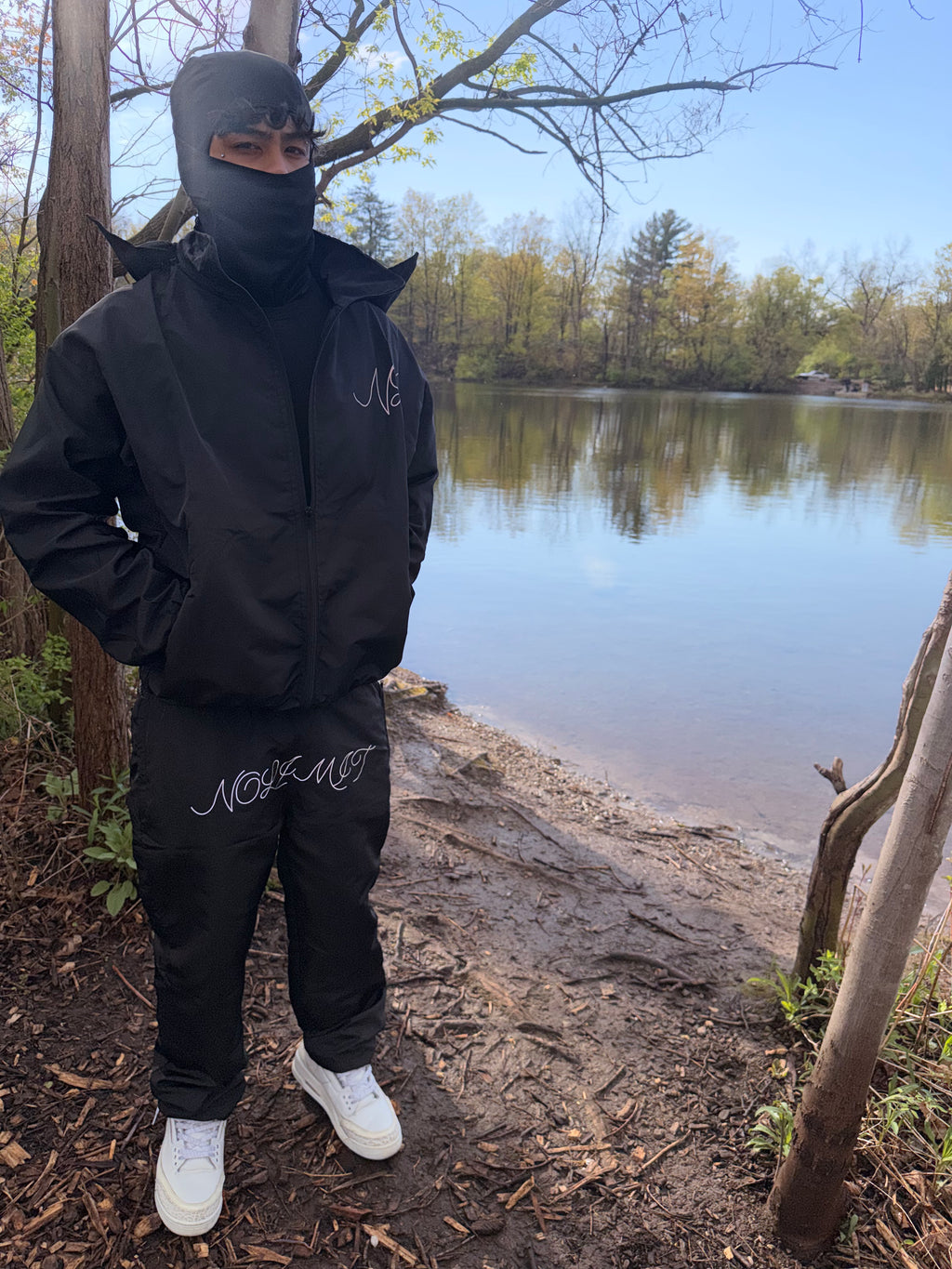 Black Limitless Windbreaker Set (Jacket & Pants)