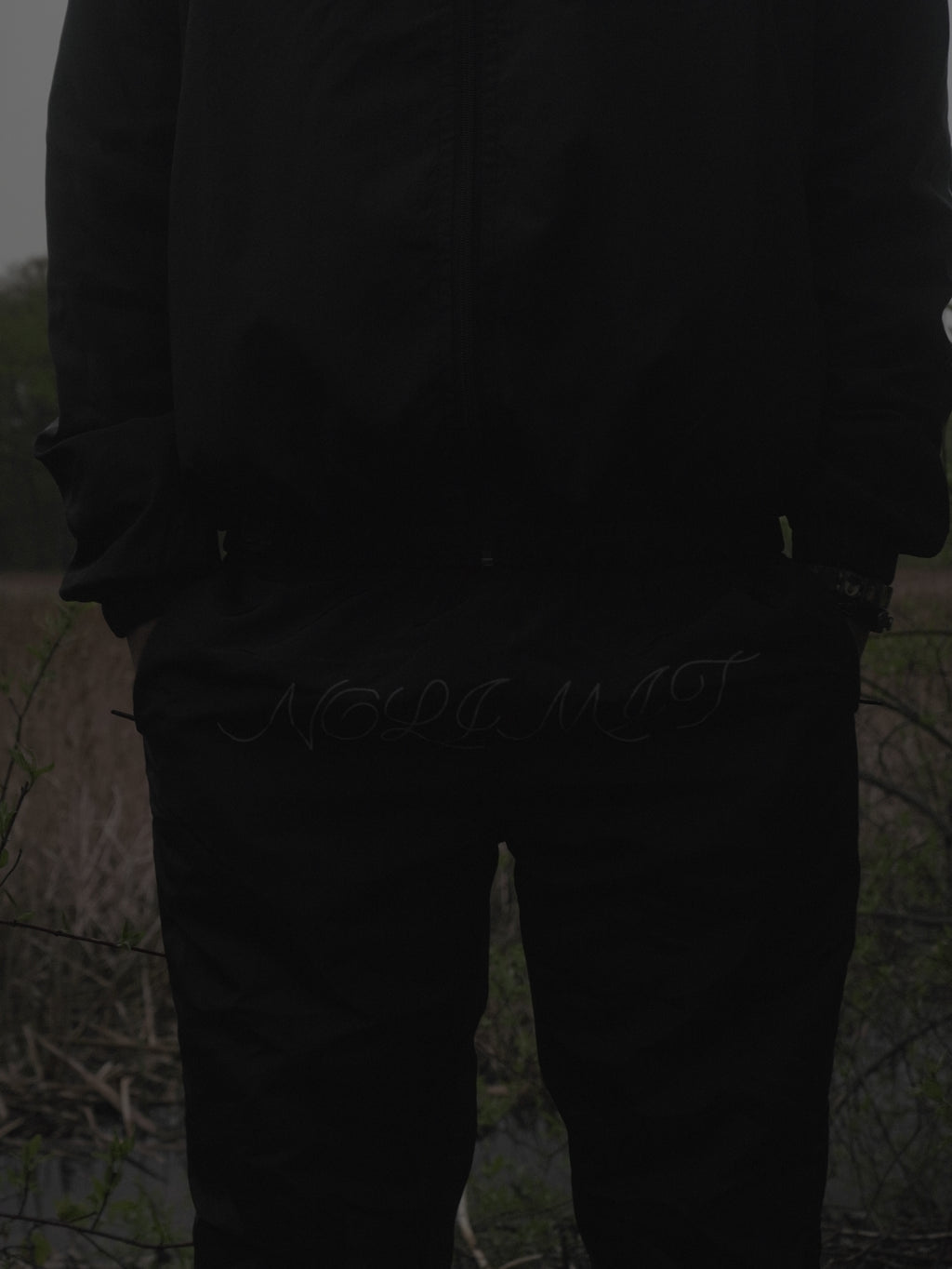 Black Windbreaker Pants