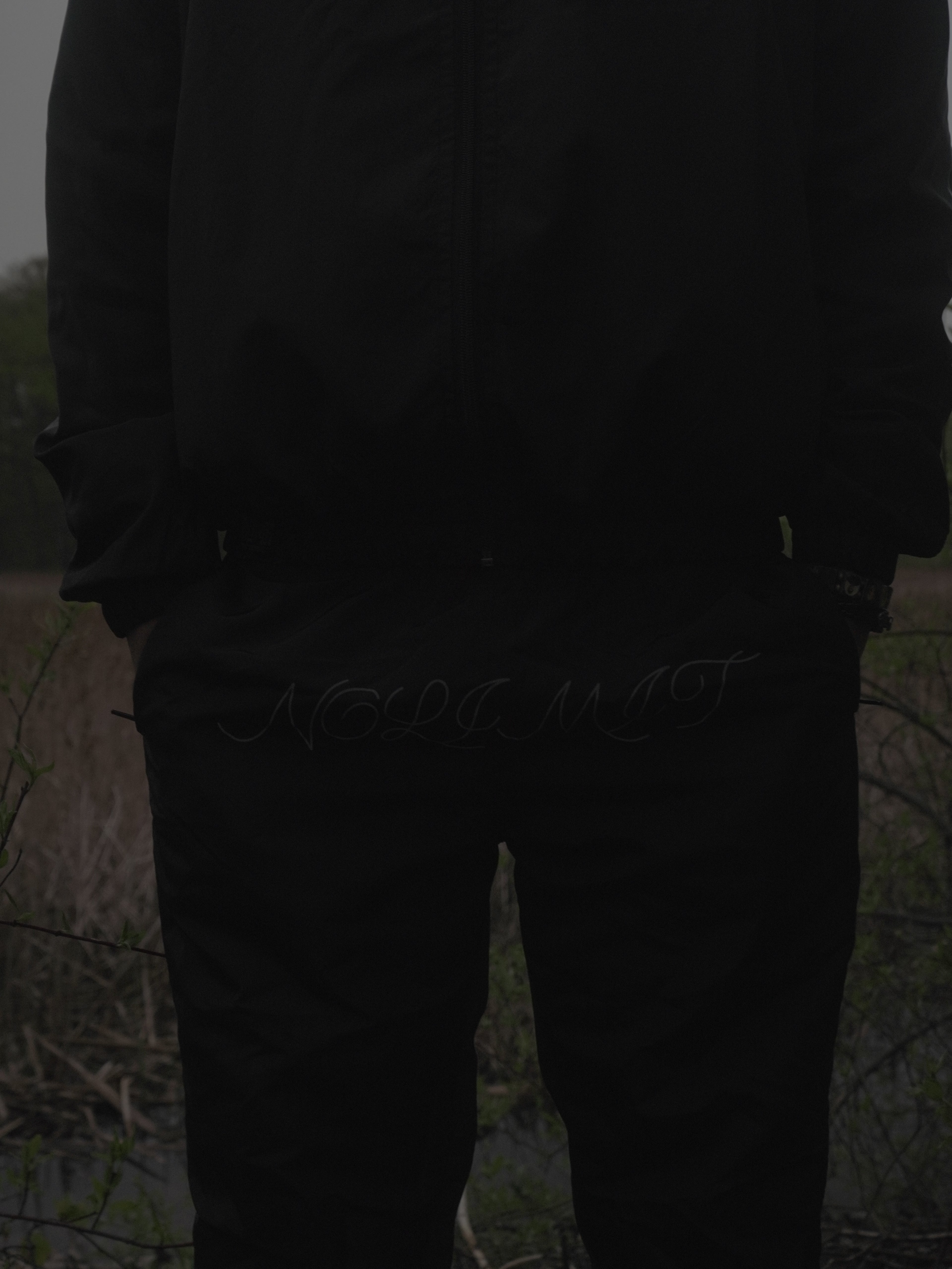 Black Windbreaker Pants