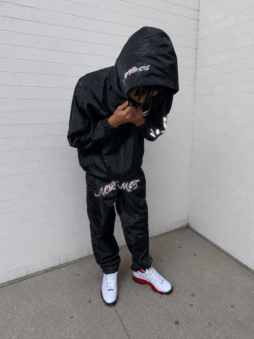 Black Windbreaker Full Set