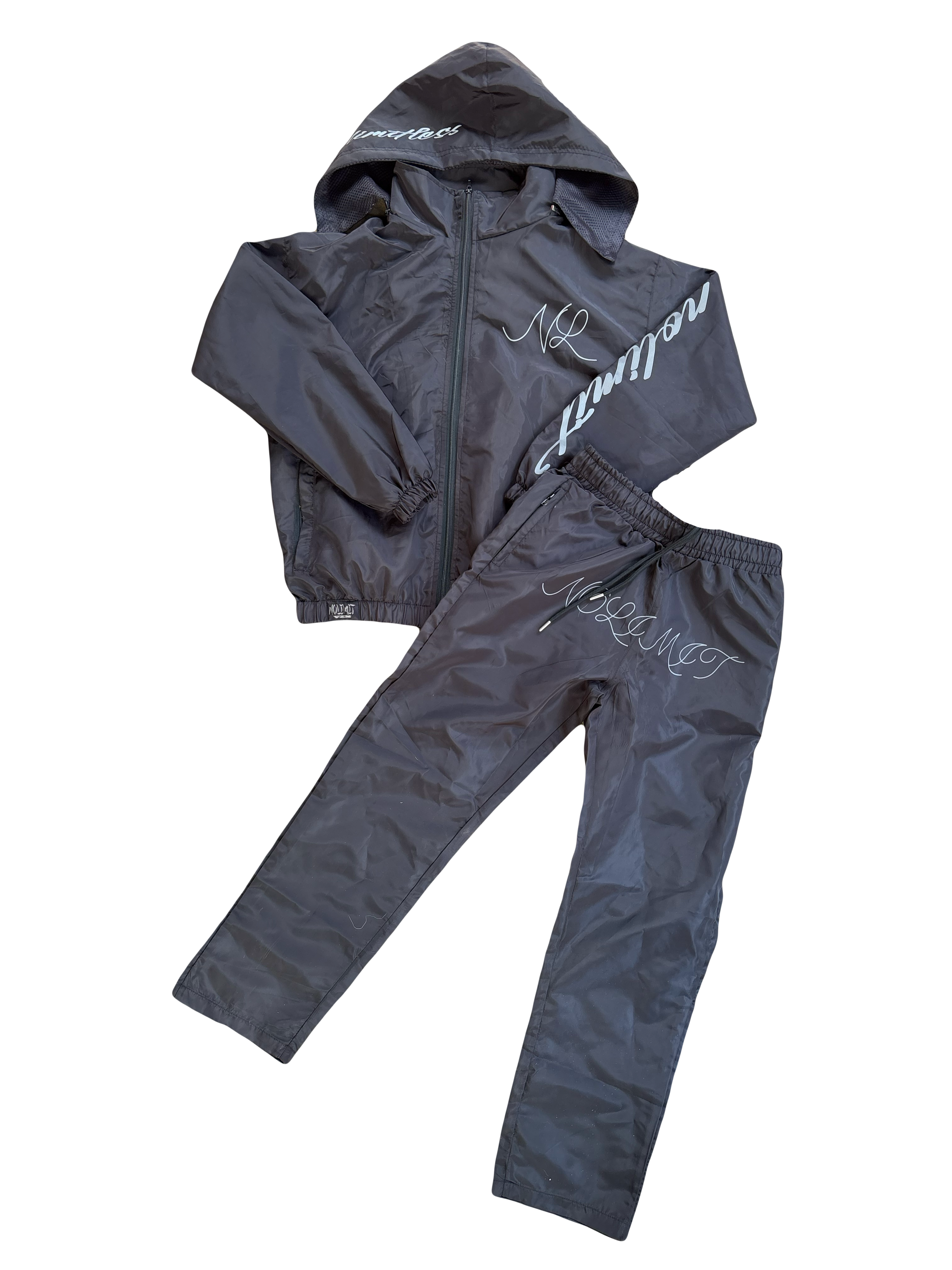 Black Limitless Windbreaker Set (Jacket & Pants)