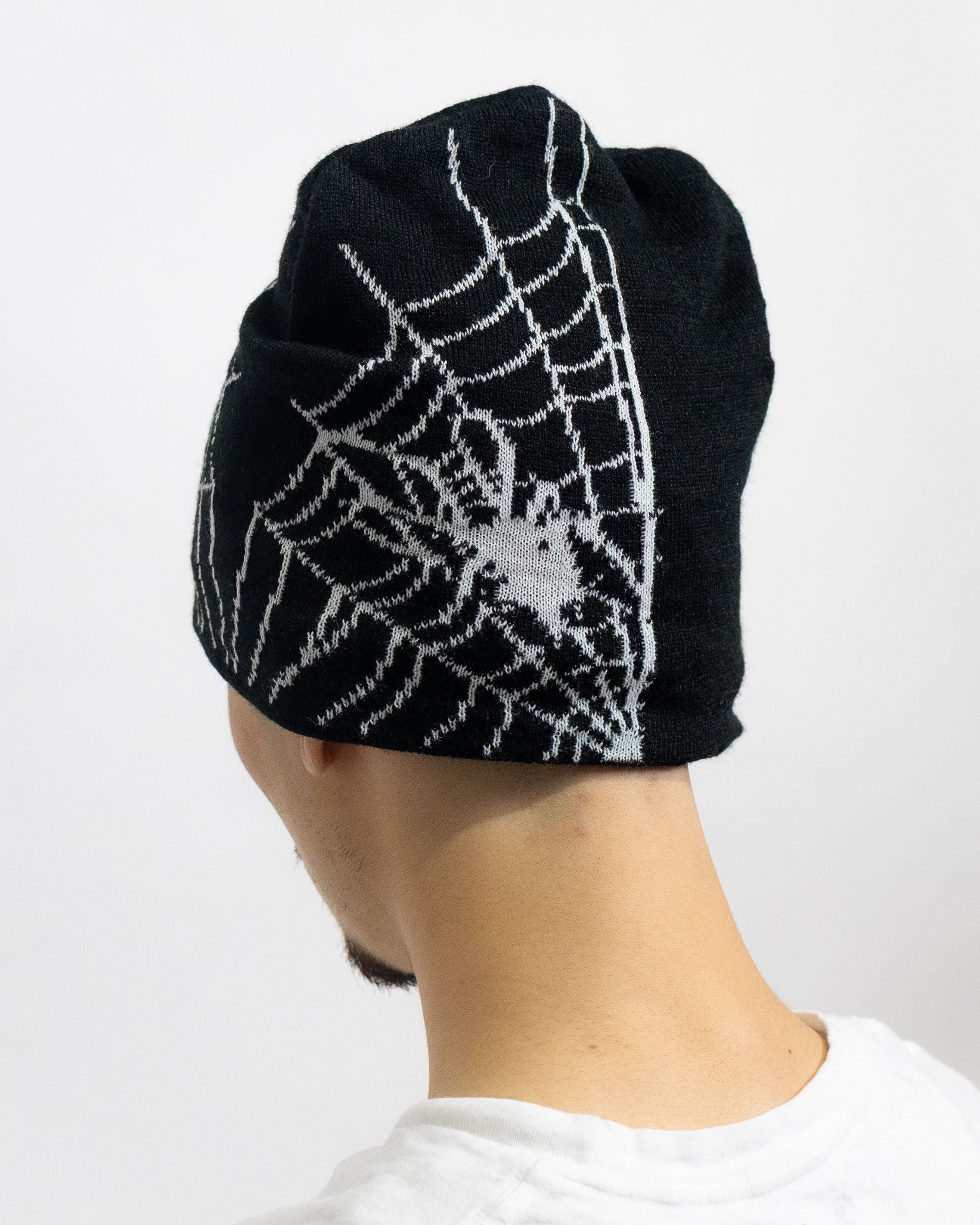 Spider Web Satin-Lined Beanie