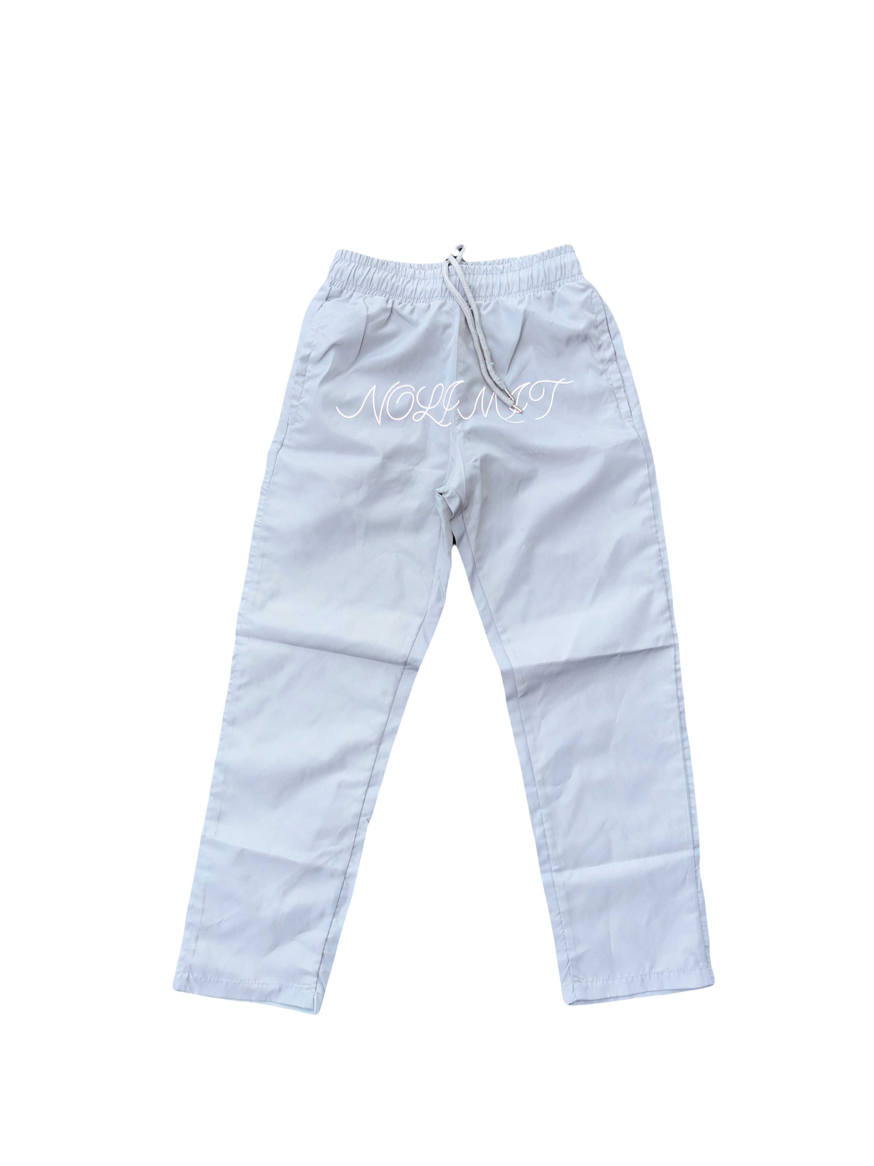 Grey "NOLIMIT" Windbreaker Pants